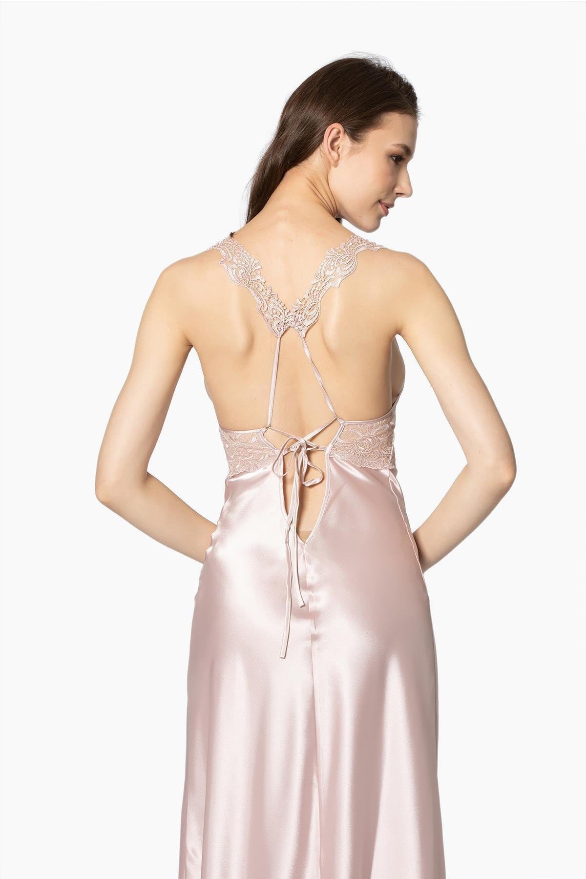 Pierre Cardin Kadın 6'lı Set Güpürlü Saten Uzun