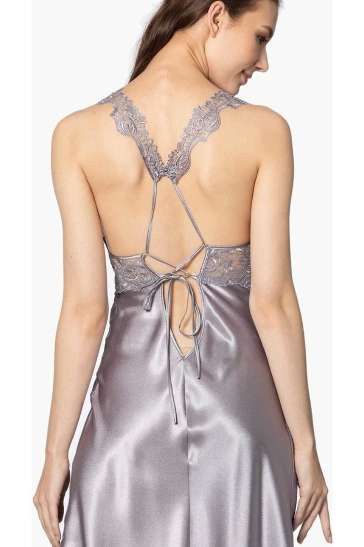 Pierre Cardin Kadın 6'lı Set Güpürlü Saten Uzun