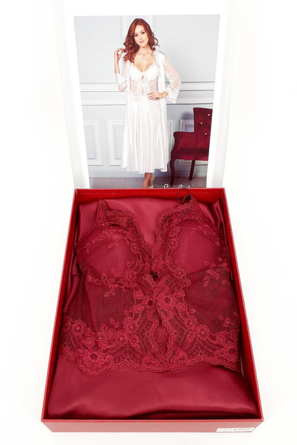 Pierre Cardin Kadın 6'lı Set Güpürlü Saten Uzun