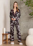 Pierre Cardin Kadın Boydan Düğmeli Saten Pijama Takımı