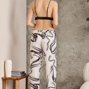 Pierre Cardin Kadın Boydan Düğmeli Saten Pijama Takımı