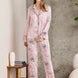 Pierre Cardin Kadın Boydan Düğmeli Saten Pijama Takımı