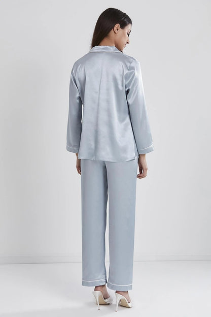 Pierre Cardin Kadın Fantezi Pijama Takımı Boydan Düğmeli Saten