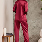 Pierre Cardin Kadın Fantezi Pijama Takımı Boydan Düğmeli Saten