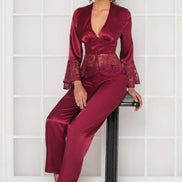 Pierre Cardin Kadın Fantezi Pijama Takımı Dantelli Saten