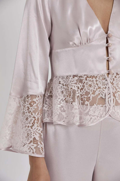 Pierre Cardin Kadın Fantezi Pijama Takımı Dantelli Saten