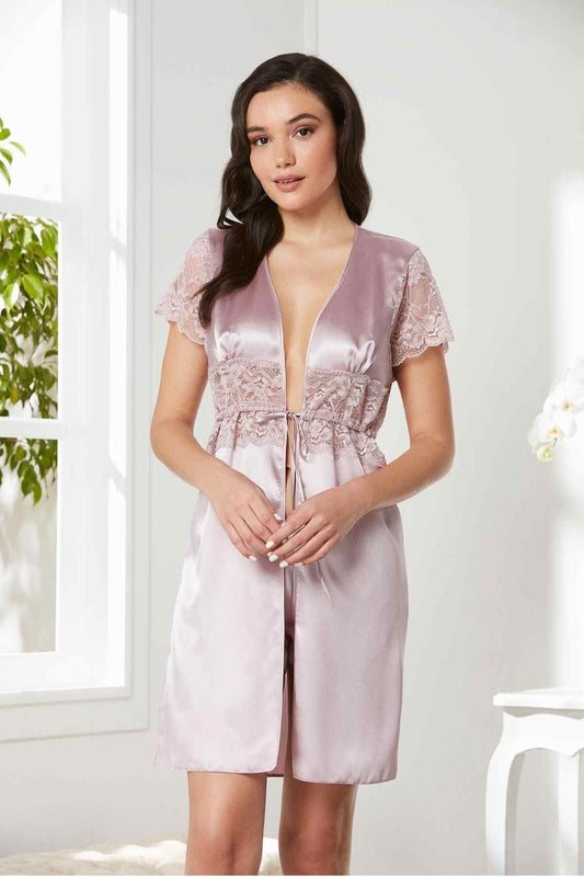 Pierre Cardin Kadın Fantezi Sabahlık Saten Dantelli