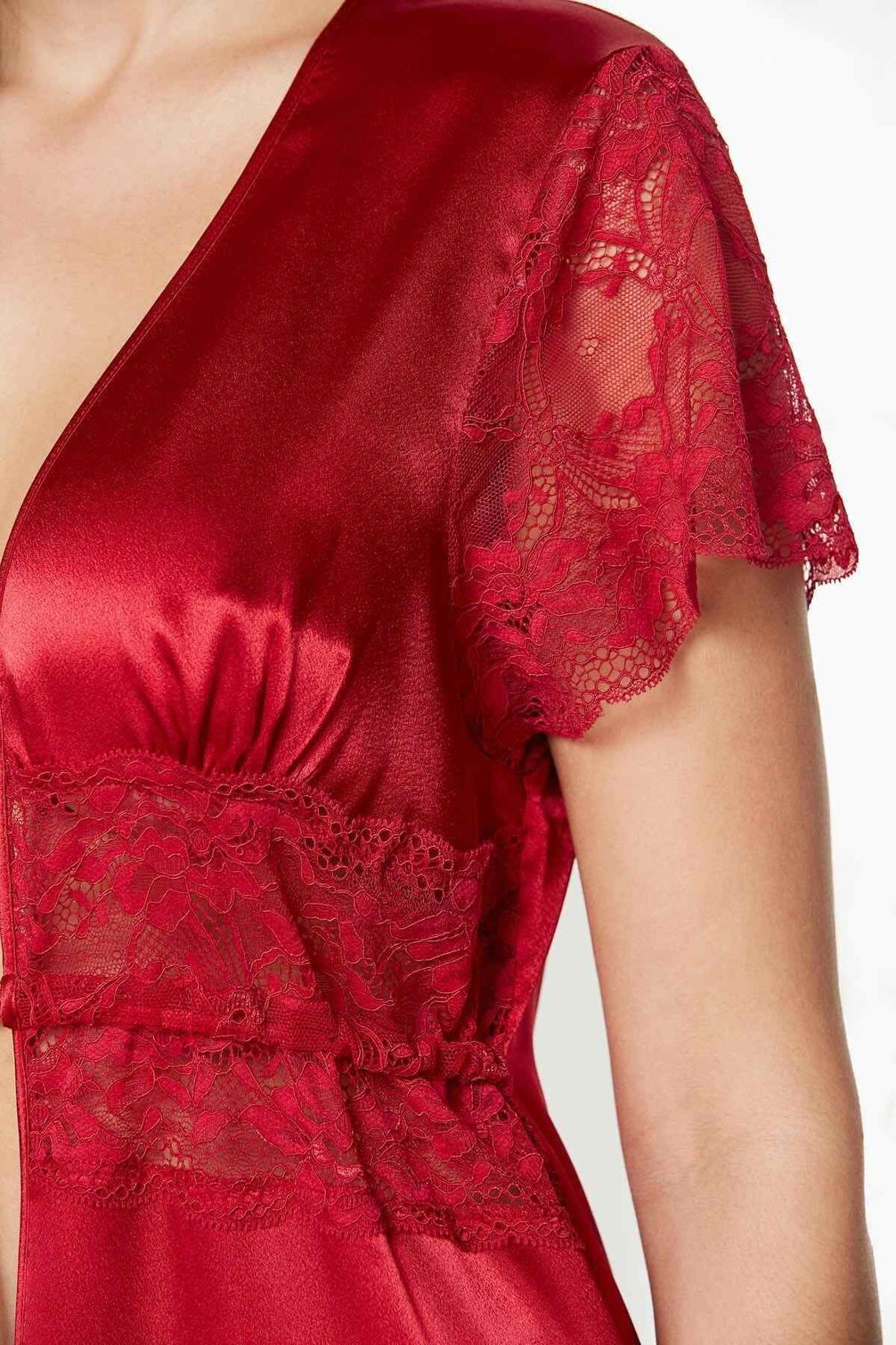 Pierre Cardin Kadın Fantezi Sabahlık Saten Dantelli