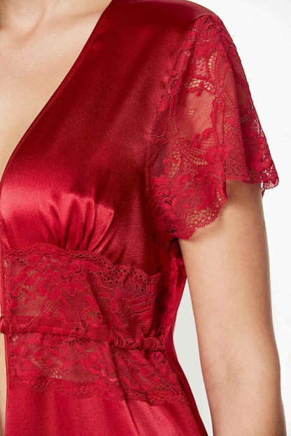 Pierre Cardin Kadın Fantezi Sabahlık Saten Dantelli