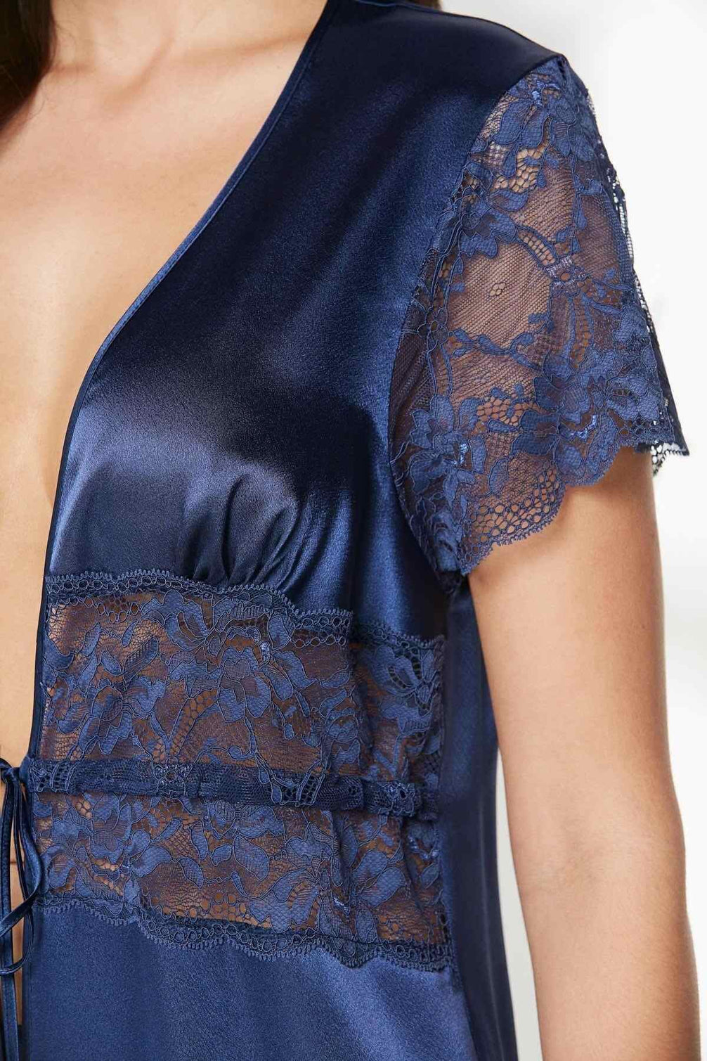 Pierre Cardin Kadın Fantezi Sabahlık Saten Dantelli