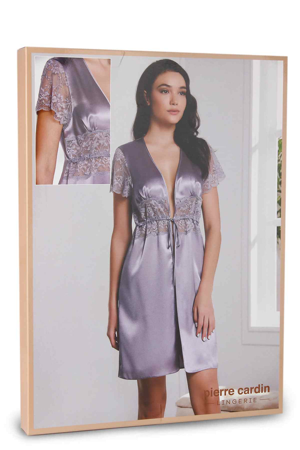 Pierre Cardin Kadın Fantezi Sabahlık Saten Dantelli