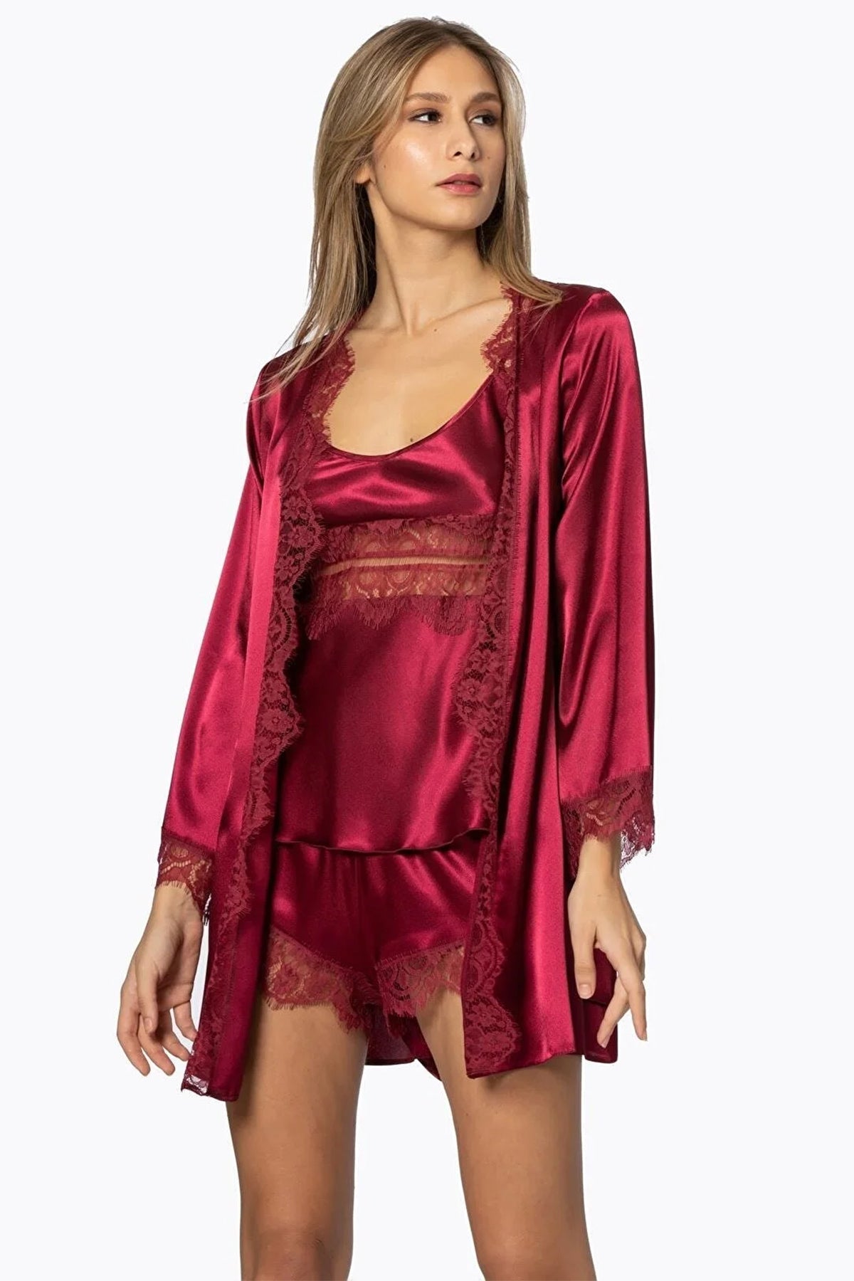 Pierre Cardin Kadın Fantezi Şortlu 3'lü Takım
