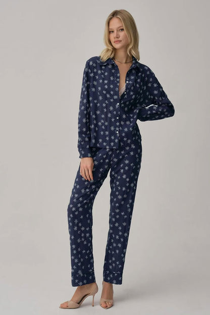 Pierre Cardin Kadın Gömlek Yaka 3'lü Pijama Takımı Büstiyerli Dantelli