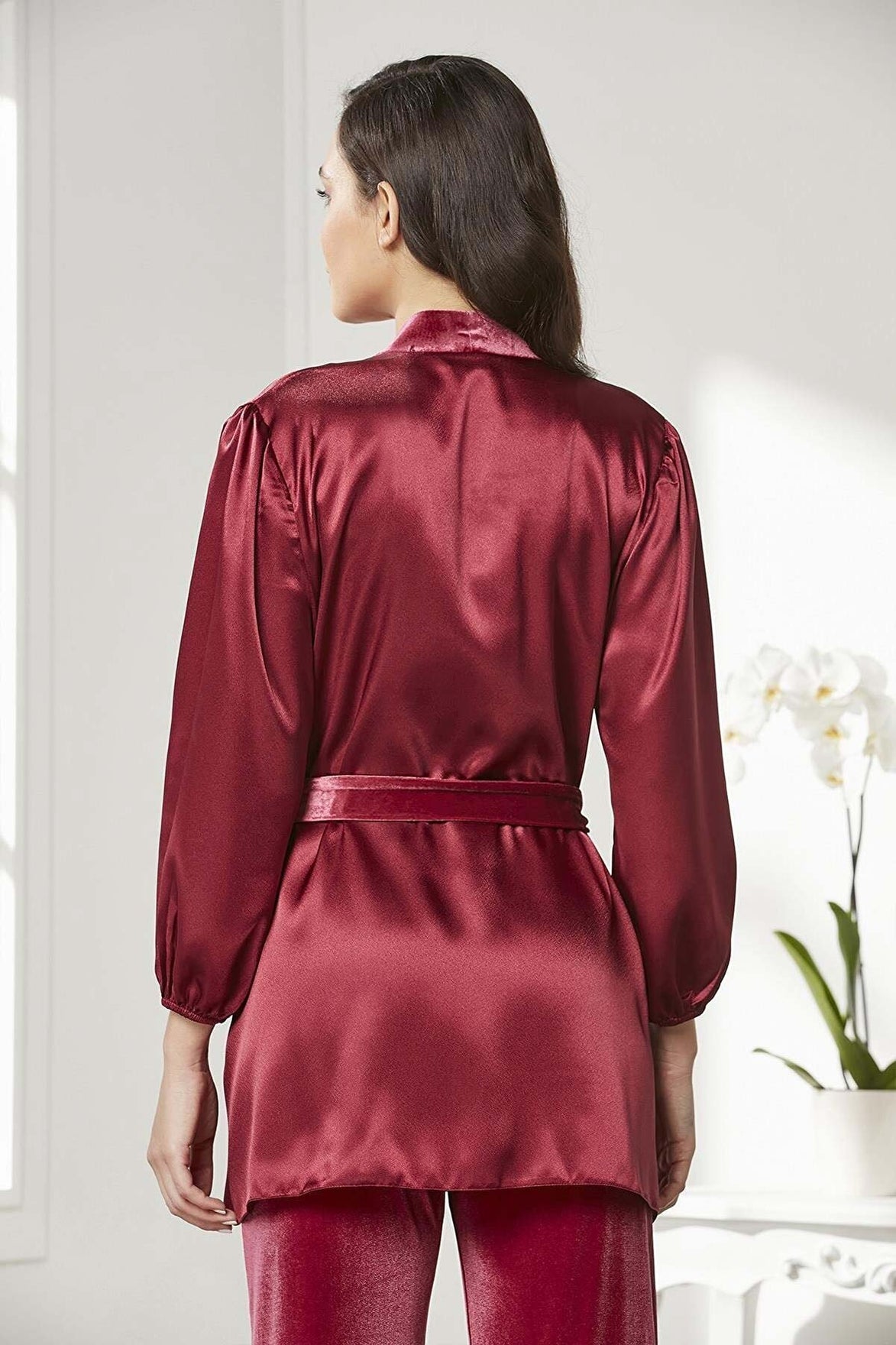 Pierre Cardin Kadın Kadife 3lü Çeyizlik Pijama Takımı