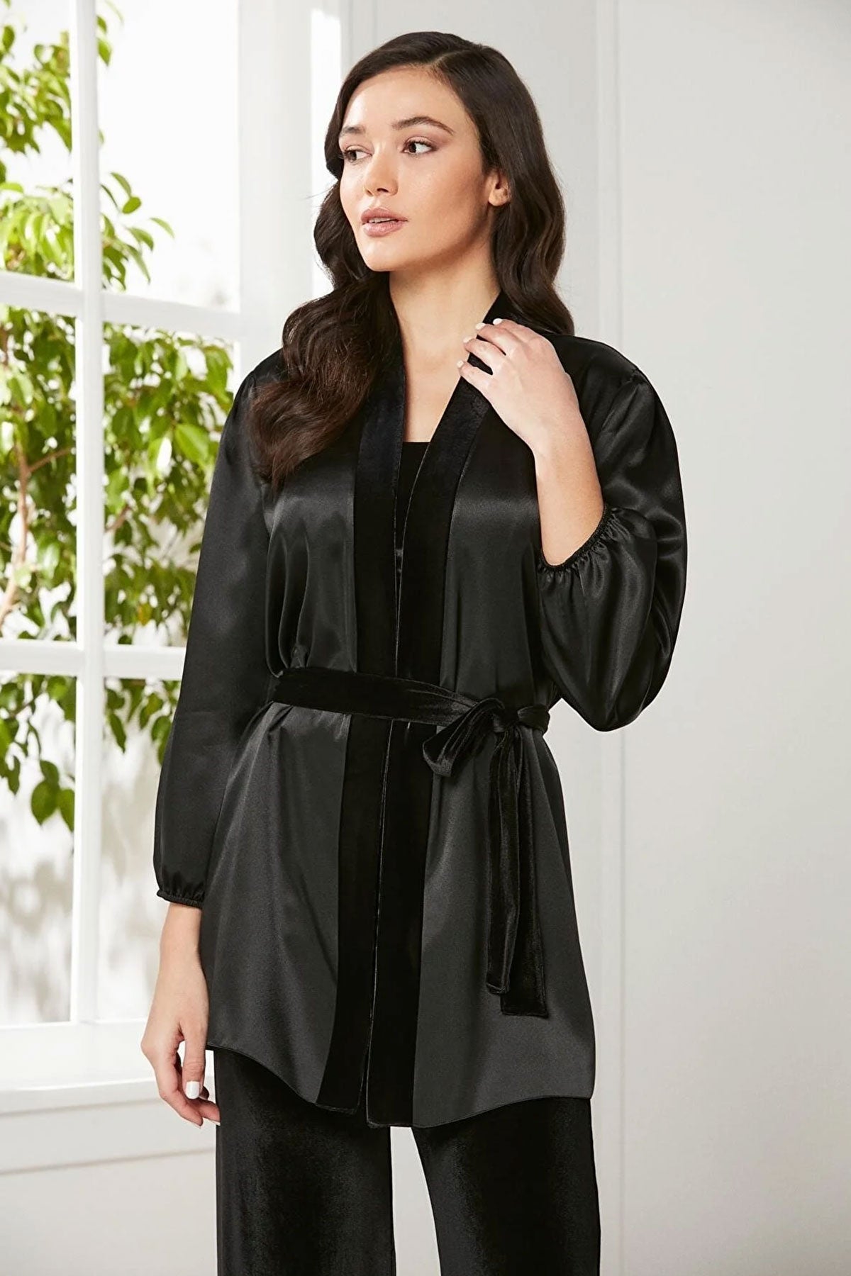 Pierre Cardin Kadın Kadife 3lü Çeyizlik Pijama Takımı