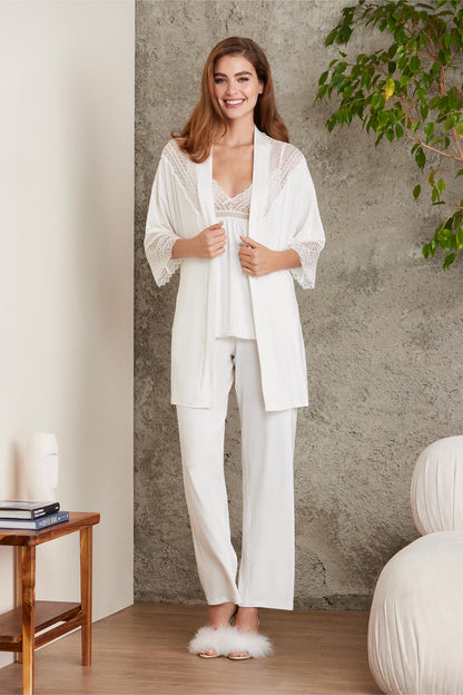 Pierre Cardin Kadın Penye 3'lü Pijama Takımı