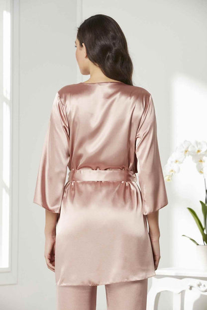 Pierre Cardin Kadın Pijama Takımı 3'lü Saten