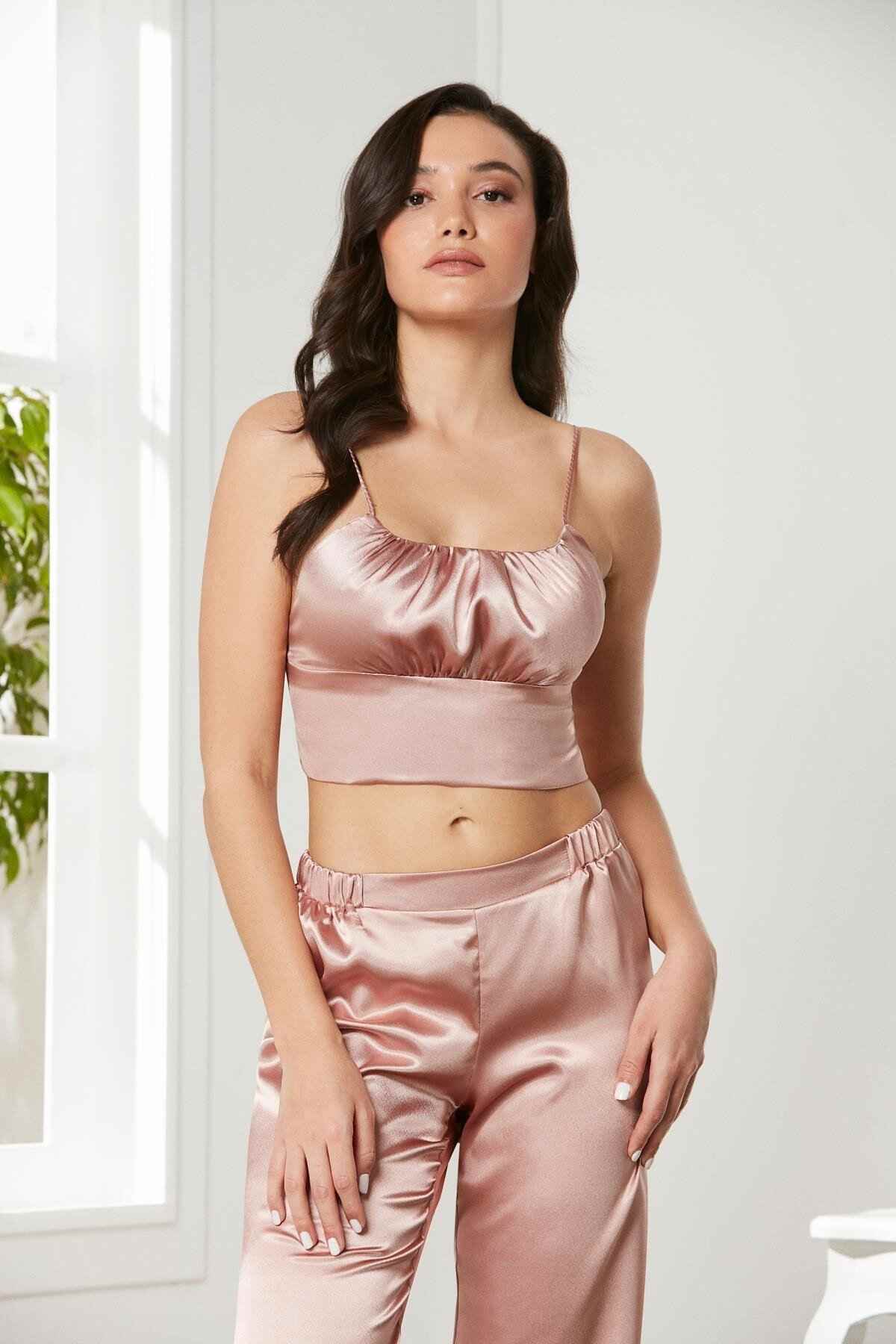 Pierre Cardin Kadın Pijama Takımı 3'lü Saten