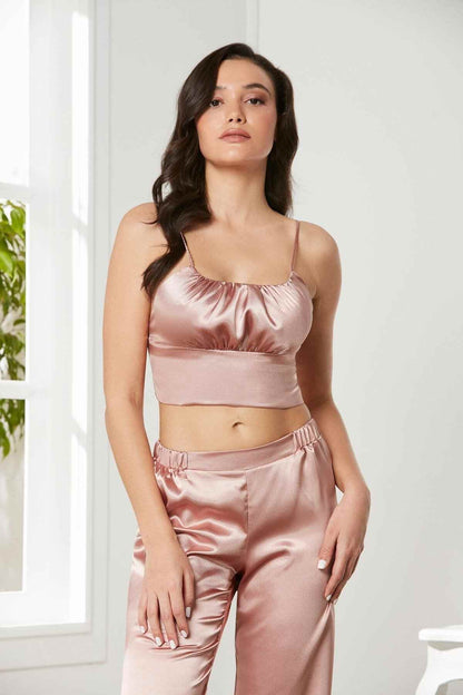 Pierre Cardin Kadın Pijama Takımı 3'lü Saten