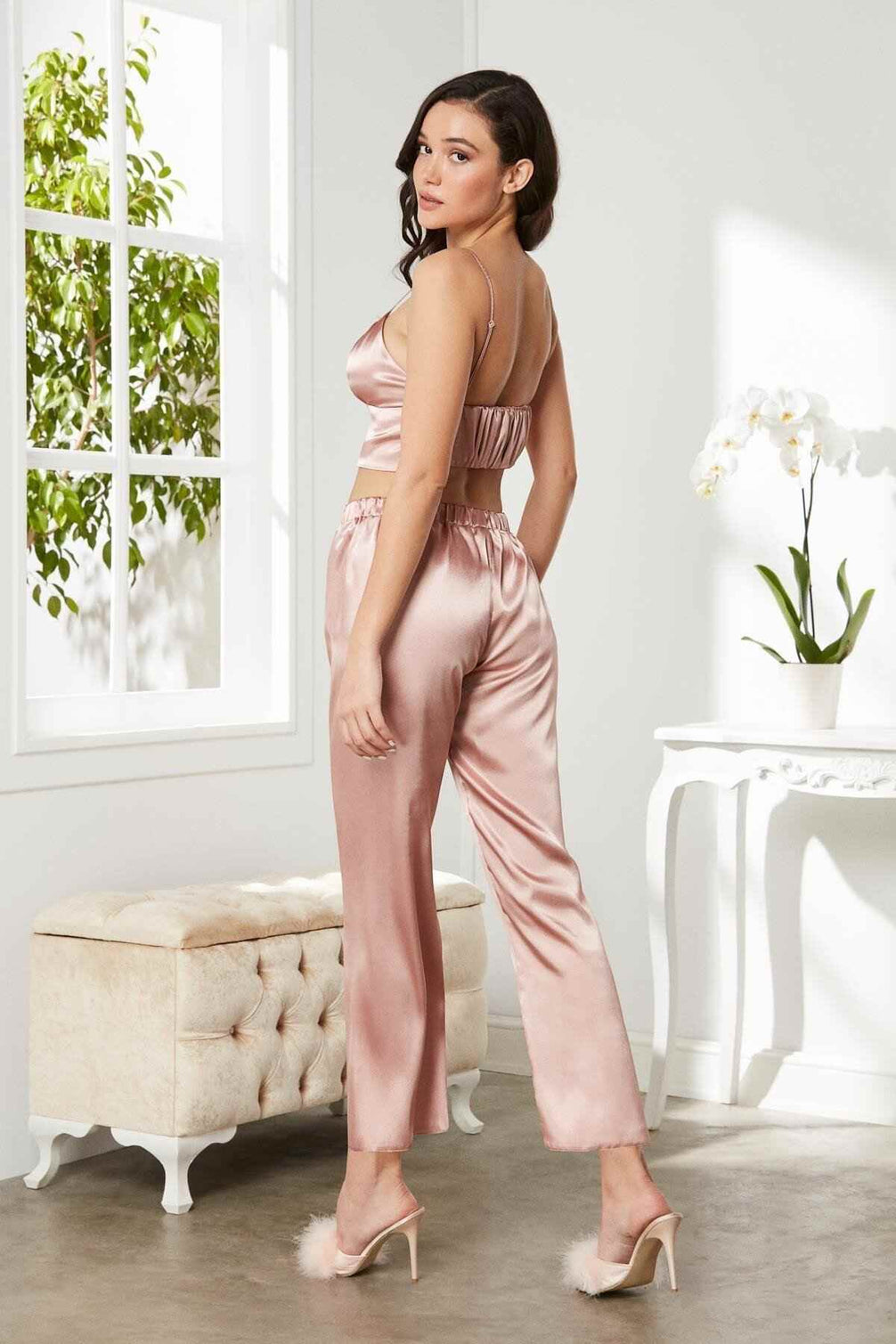 Pierre Cardin Kadın Pijama Takımı 3'lü Saten