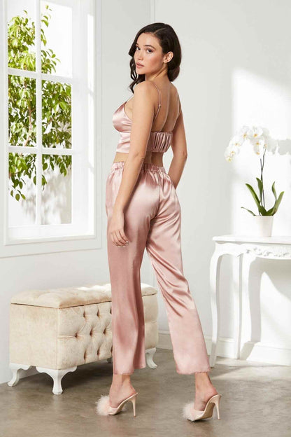 Pierre Cardin Kadın Pijama Takımı 3'lü Saten