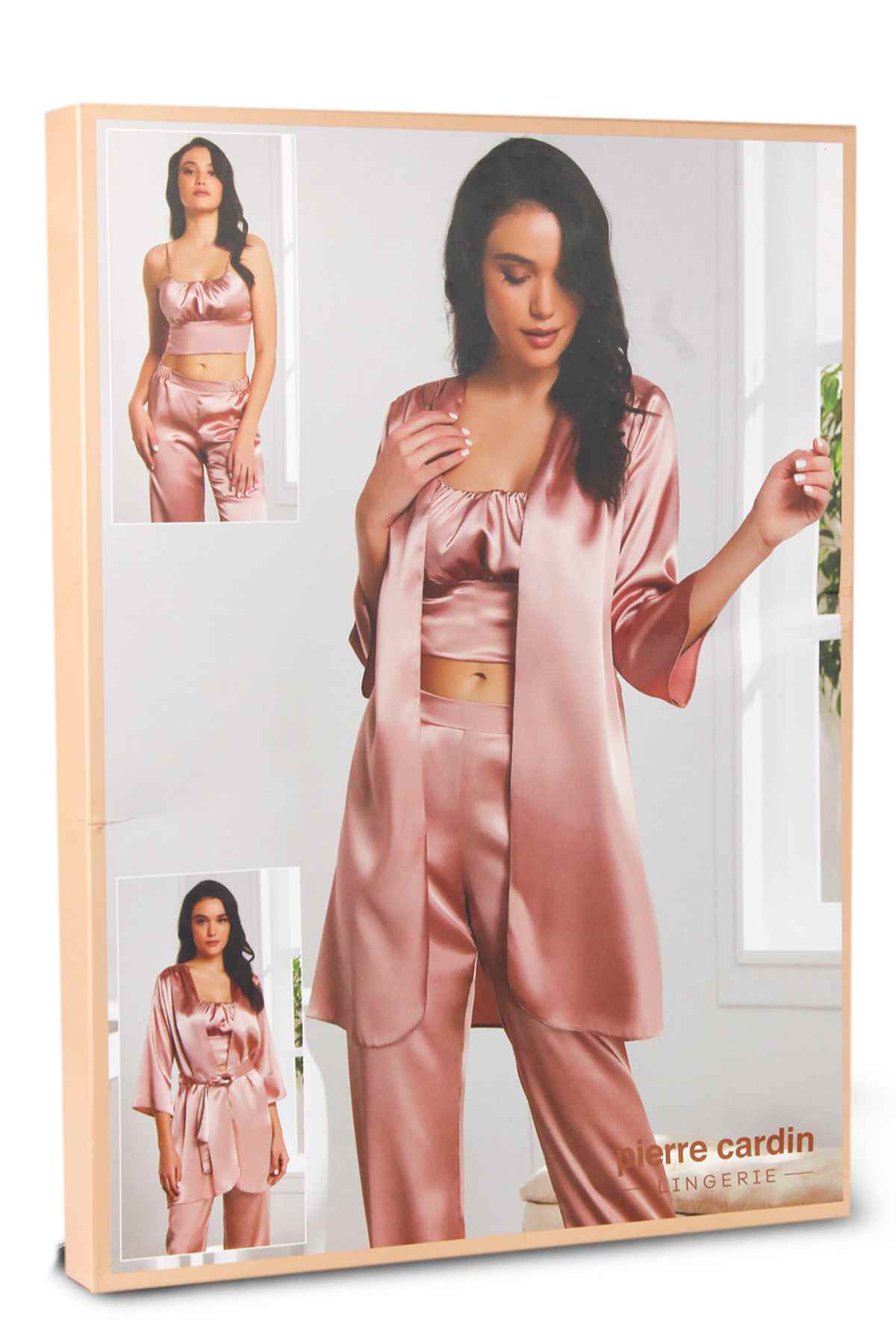 Pierre Cardin Kadın Pijama Takımı 3'lü Saten