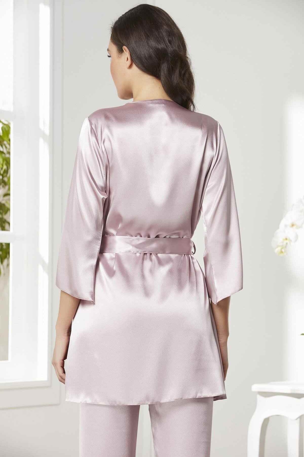 Pierre Cardin Kadın Pijama Takımı 3'lü Saten