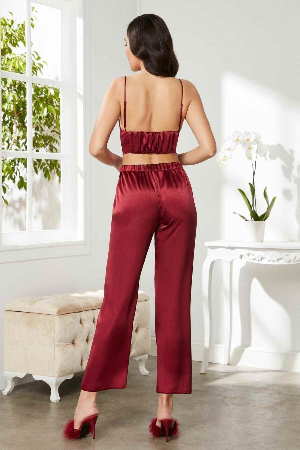 Pierre Cardin Kadın Pijama Takımı 3'lü Saten