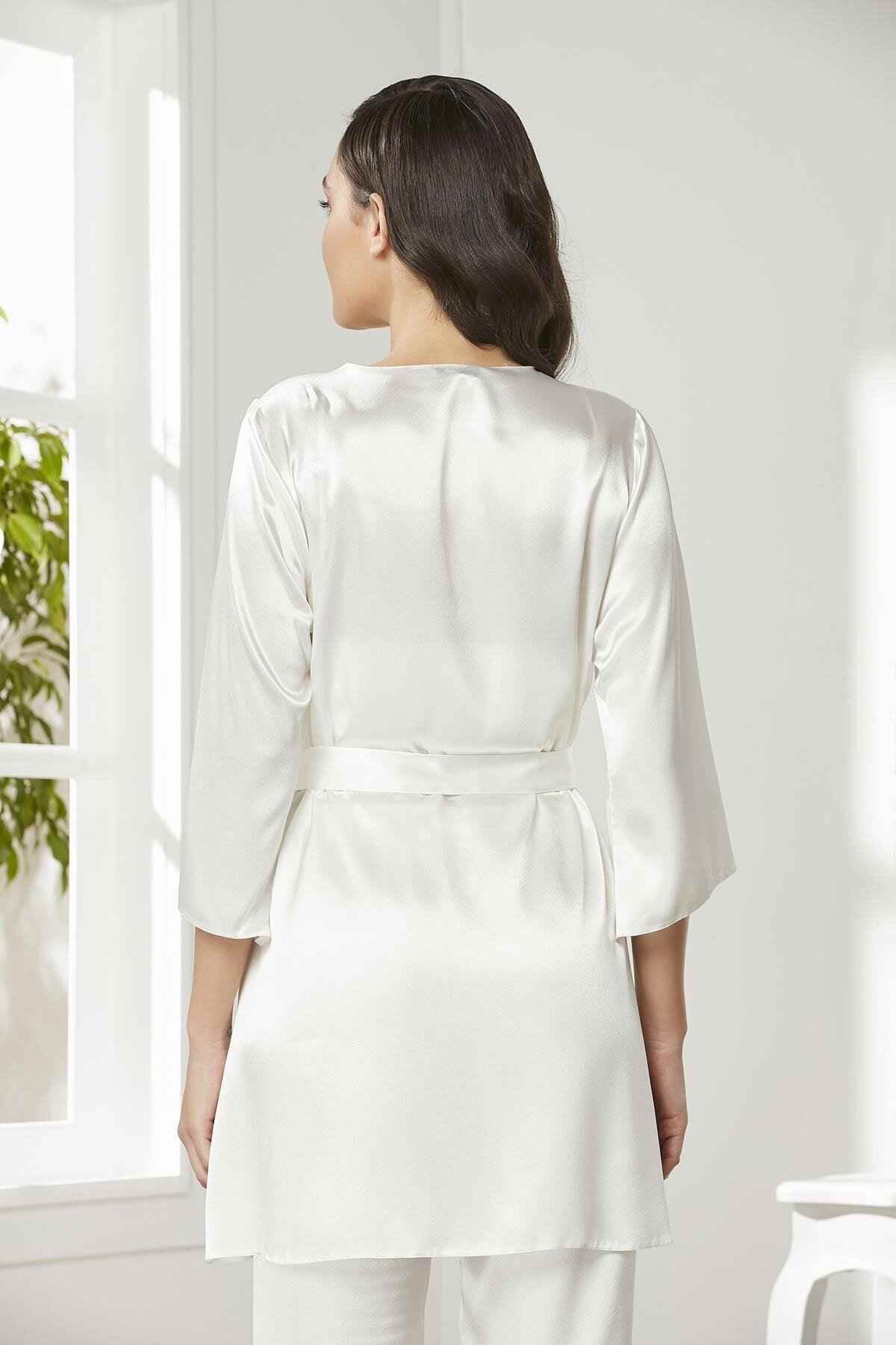 Pierre Cardin Kadın Pijama Takımı 3'lü Saten