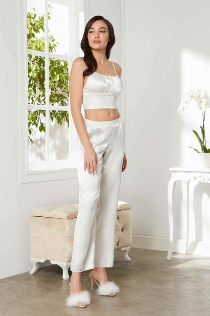 Pierre Cardin Kadın Pijama Takımı 3'lü Saten