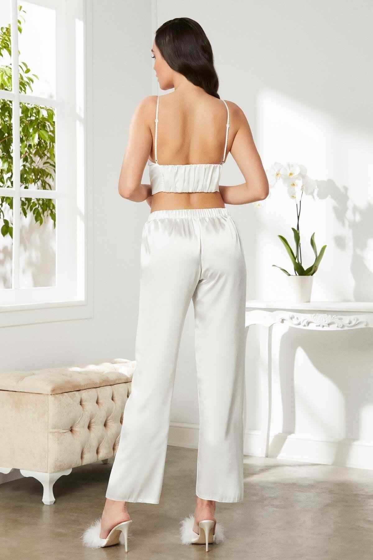 Pierre Cardin Kadın Pijama Takımı 3'lü Saten