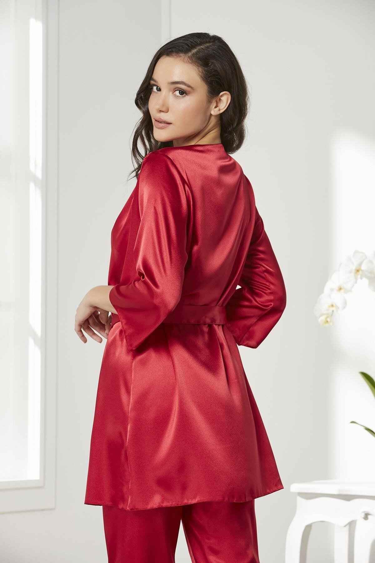 Pierre Cardin Kadın Pijama Takımı 3'lü Saten