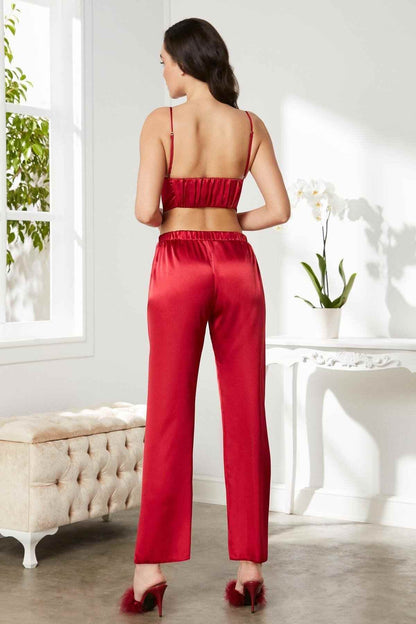 Pierre Cardin Kadın Pijama Takımı 3'lü Saten