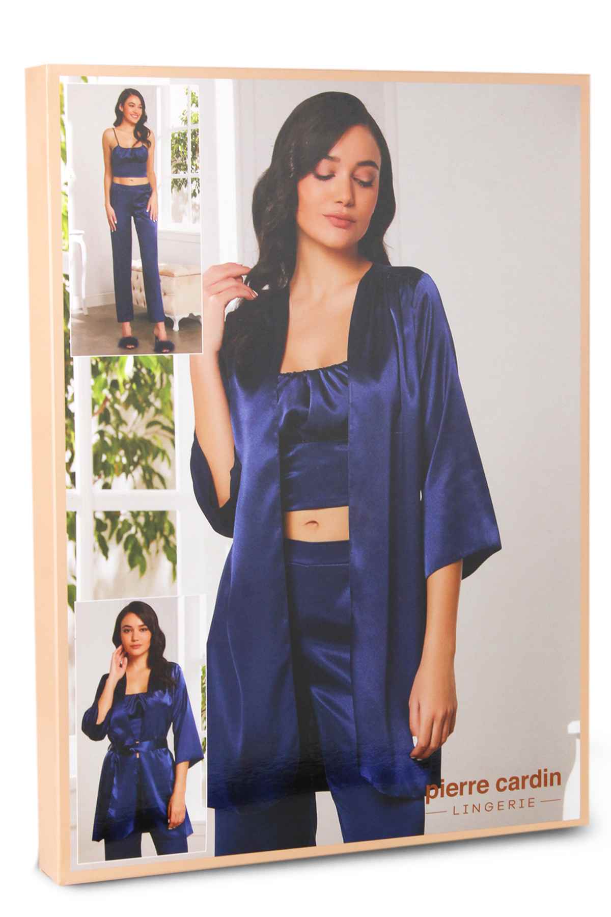 Pierre Cardin Kadın Pijama Takımı 3'lü Saten