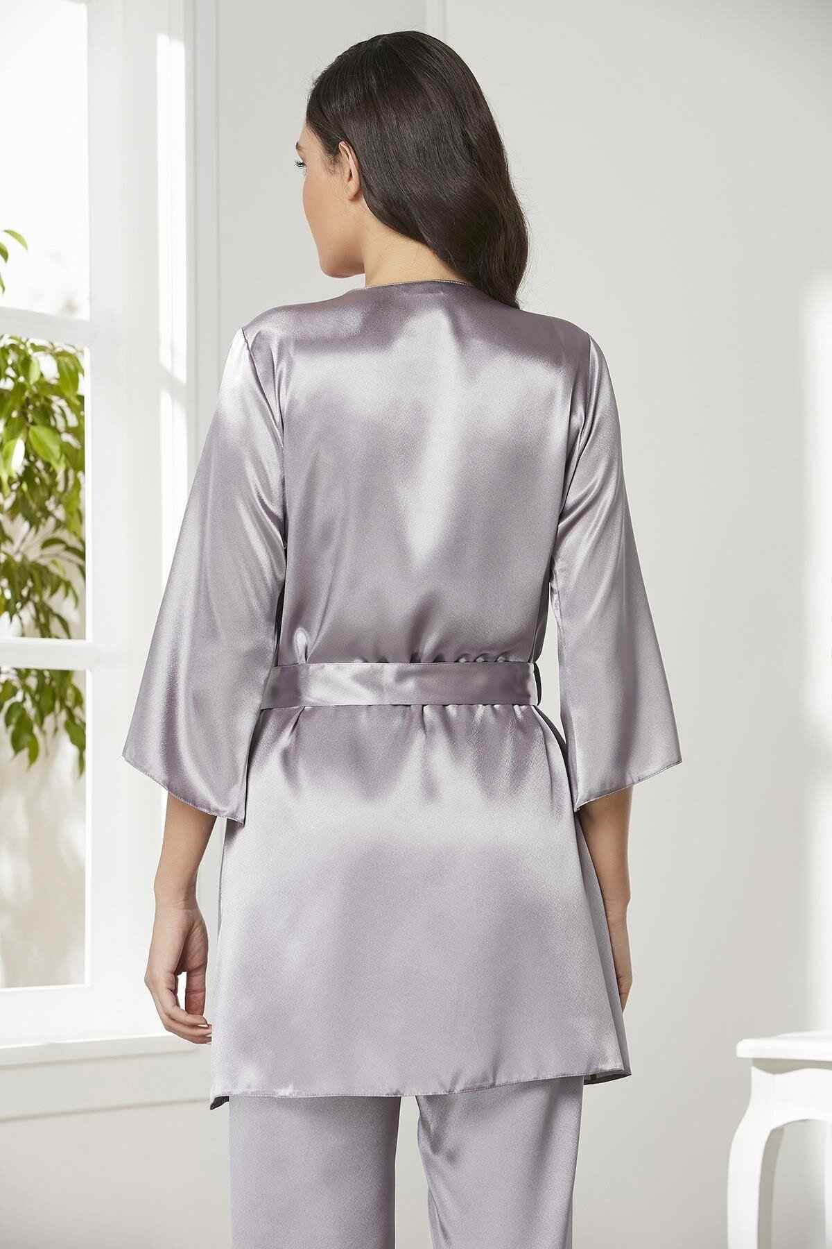 Pierre Cardin Kadın Pijama Takımı 3'lü Saten