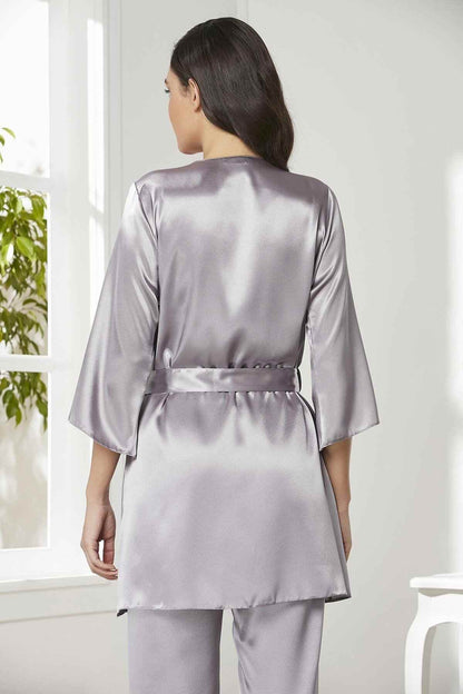 Pierre Cardin Kadın Pijama Takımı 3'lü Saten