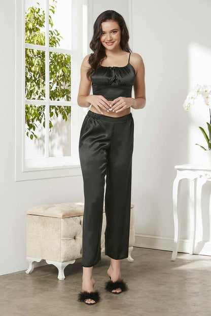 Pierre Cardin Kadın Pijama Takımı 3'lü Saten