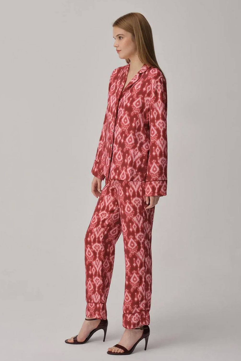 Pierre Cardin Kadın Pijama Takımı Desenli Biyeli