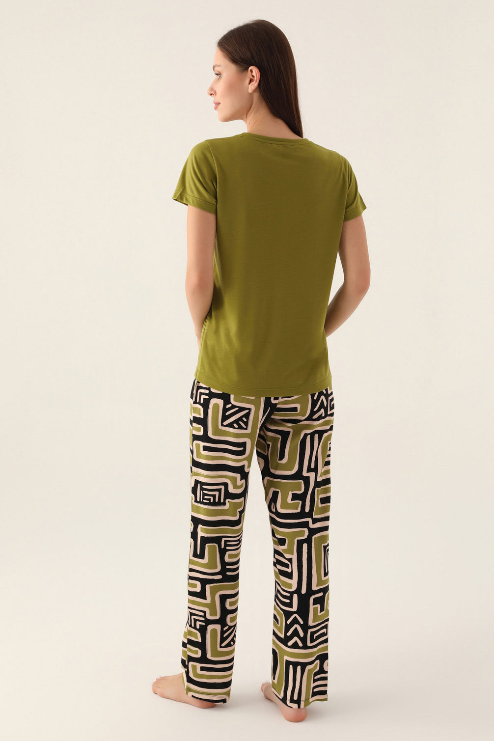Pierre Cardin Kadın Pijama Takımı Kısa Kollu Bisiklet Yakalı Süprem