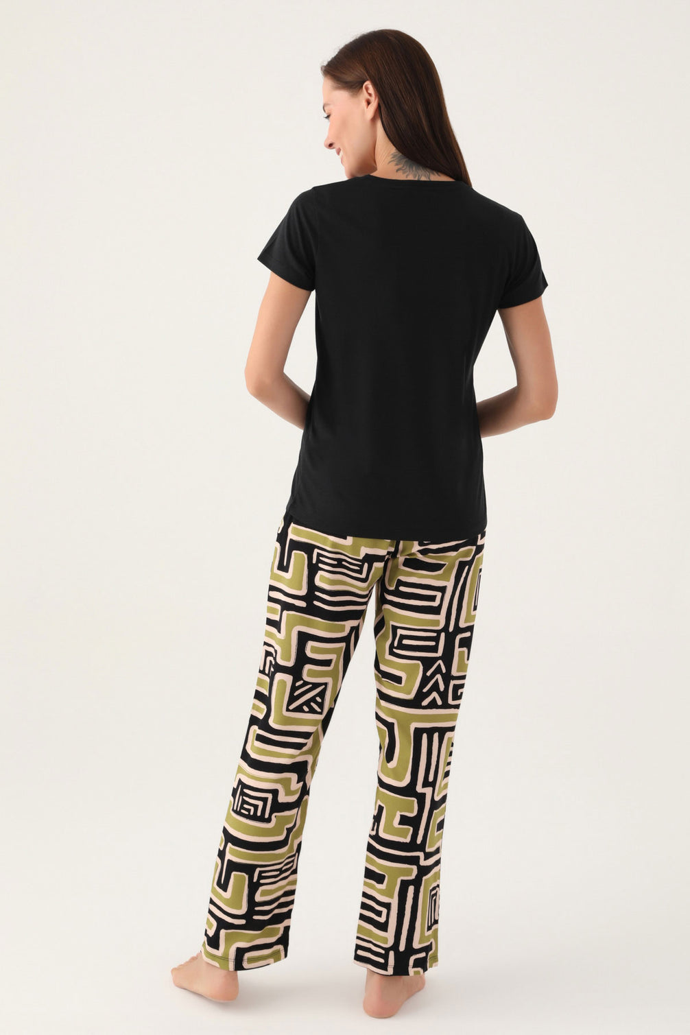 Pierre Cardin Kadın Pijama Takımı Kısa Kollu Bisiklet Yakalı Süprem