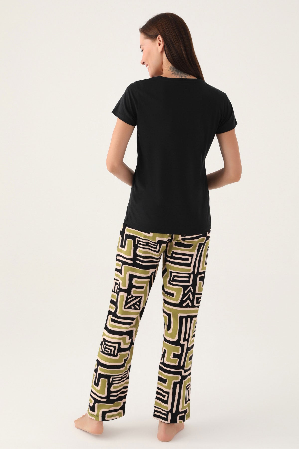 Pierre Cardin Kadın Pijama Takımı Kısa Kollu Bisiklet Yakalı Süprem