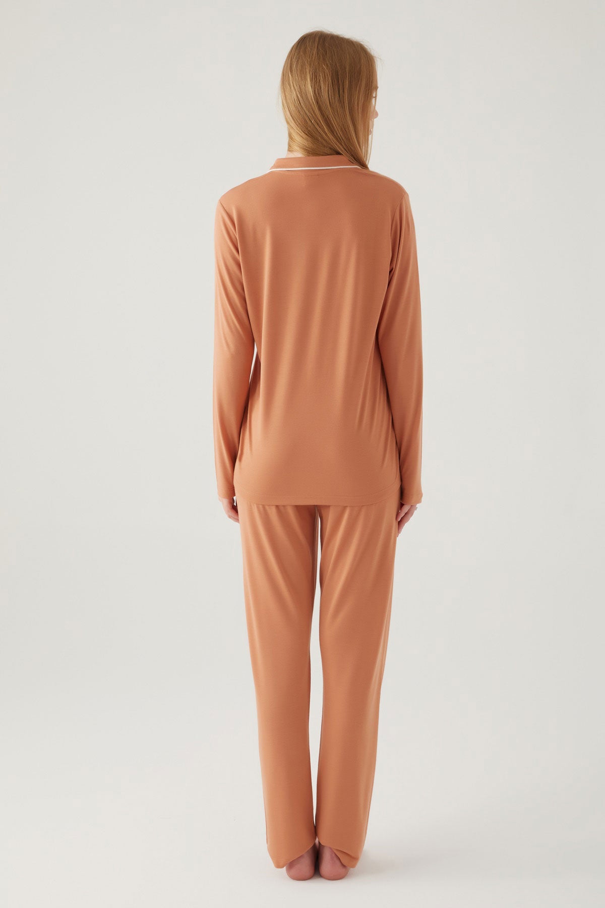 Pierre Cardin Kadın Pijama Takımı Uzun Kollu Önden Düğmeli Süprem