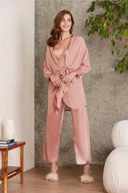 Pierre Cardin Kadın Saten 4'lü Takım
