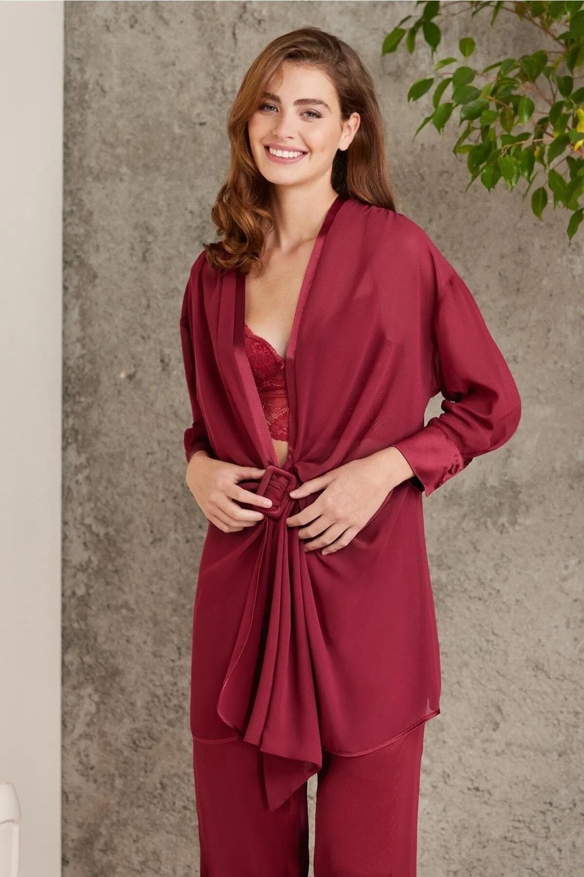Pierre Cardin Kadın Saten 4'lü Takım
