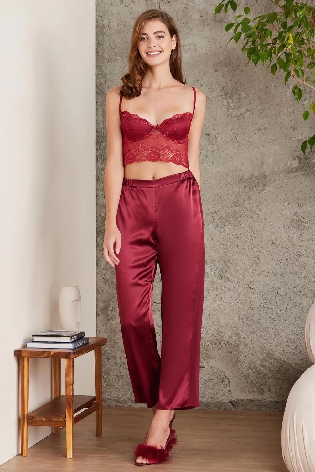 Pierre Cardin Kadın Saten 4'lü Takım