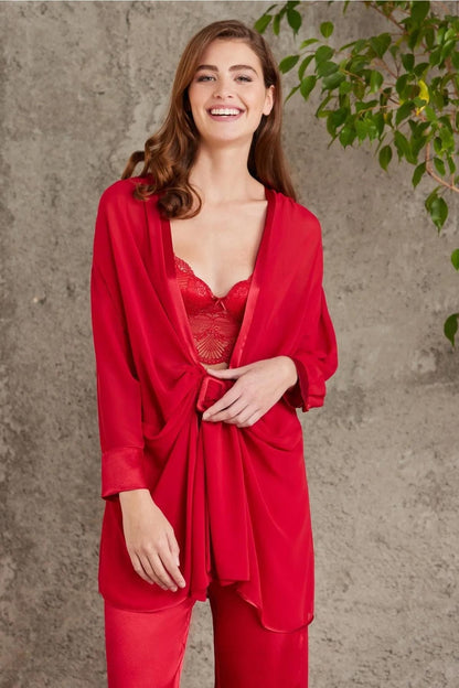 Pierre Cardin Kadın Saten 4'lü Takım