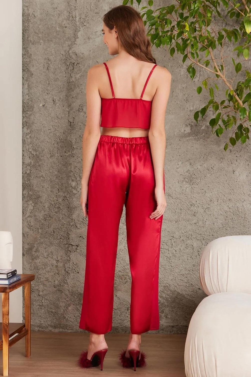 Pierre Cardin Kadın Saten 4'lü Takım