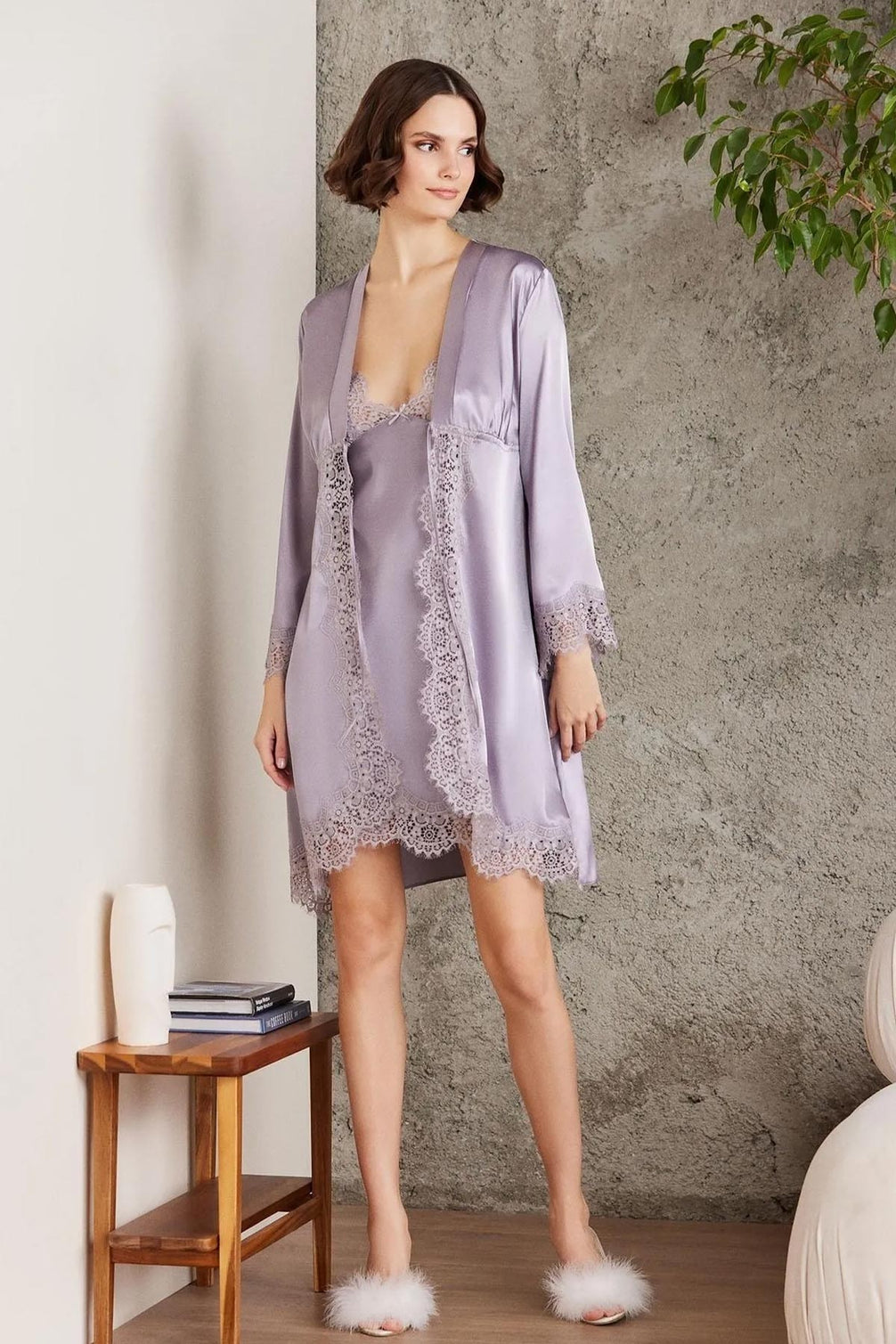 Pierre Cardin Kadın Saten 4'lü Takım