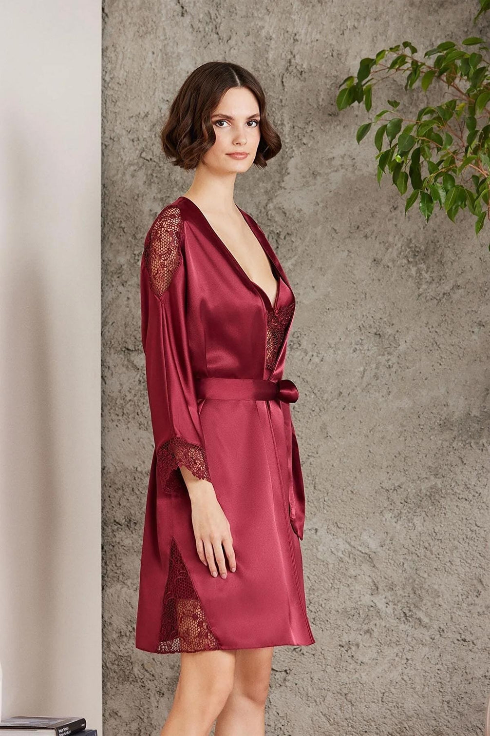 Pierre Cardin Kadın Saten 6'lı Gecelik Sabahlık Takım