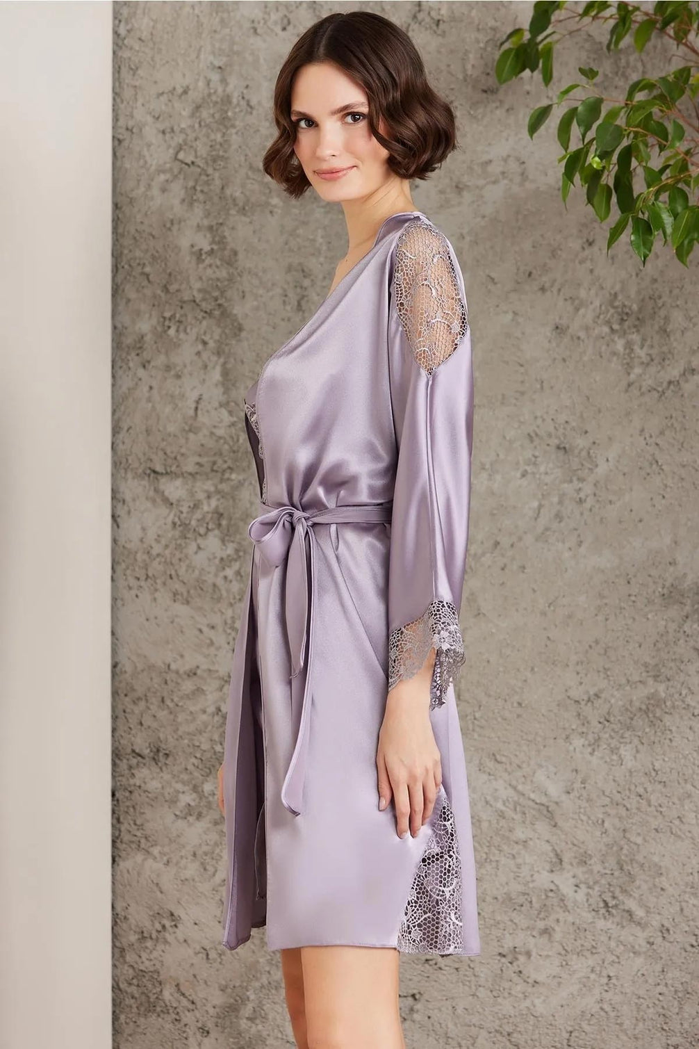 Pierre Cardin Kadın Saten 6'lı Gecelik Sabahlık Takım
